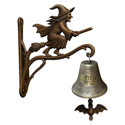 Vintage witch doorbell cast - vintage,