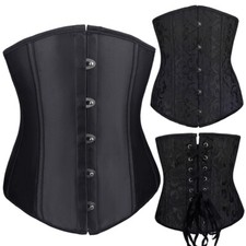 Lady Lace Up Underbust Waist Trainer Corset Shaper Spiral Boned Popular Style bl