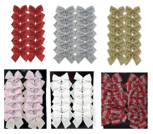 Glitter tinsel 7cm - 7cm, bows