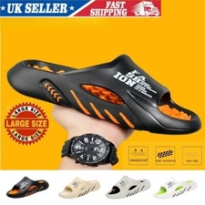 Men's EVA Massage Sandals Non-Slip Open-Toe Plaid Sliders Outdoorfor Beachwear