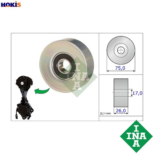 Deflectionguide pulley vribbed - pulley,