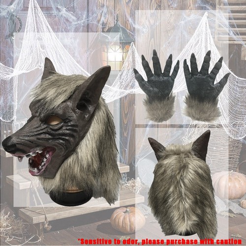 Halloween wolf head face - head, mask