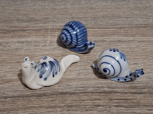 Vintage miniature snail figure - vintage,