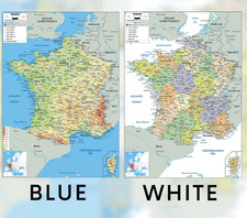 France Map Poster Laminated