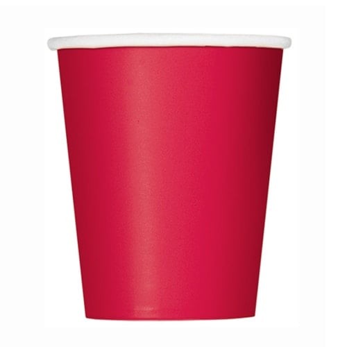 Red paper cups 270ml pack - 270ml, of