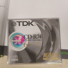 TDK CD-R 74 (Metallic) - 650MB, 12x Speed **NEW** *Blank Recordable CDs*