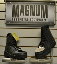 Magnum Unisex Safety Boots Protector ST Black Leather Steel Toe Cap Security