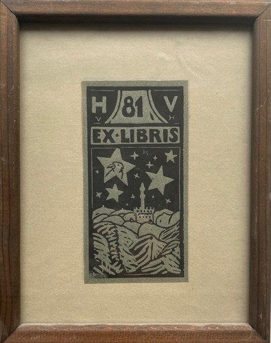 Woodcut volker heinle 1947 ex - woodcut?,