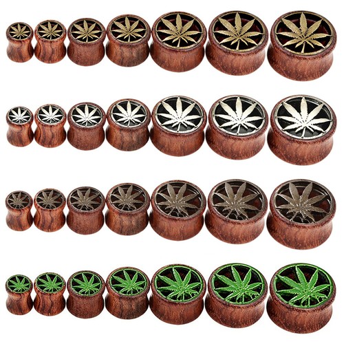 2pc hemp leaf logo - leaf, ear