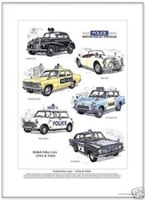 BRITISH POLICE CARS 1950'S &