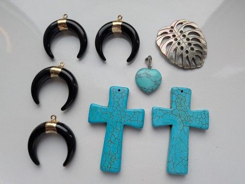 Pendants turquoise cross - turquoise,