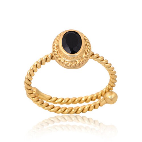 Natural oval cut black onyx - natural,
