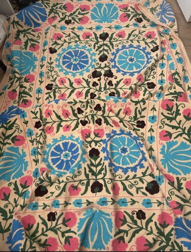 Suzani embroidered tapestry - suzani,