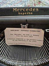 Mercedes 1920s Typewriter