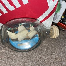 Vintage Ship In A Bottle- Hand Made Ship In A mary rose Bottle