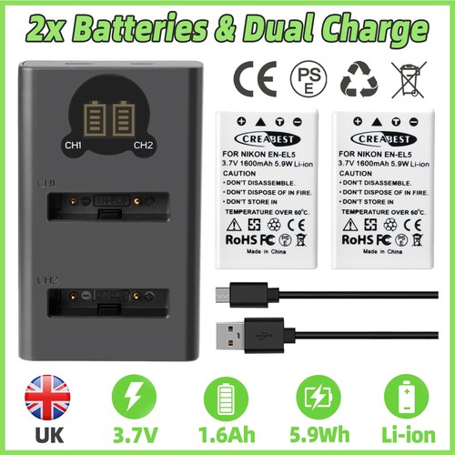2pcs el5 battery - battery, 1600mah