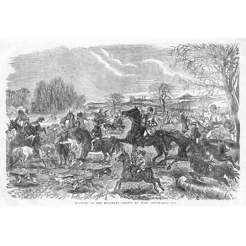 Victorian comic fox hunting - victorian,