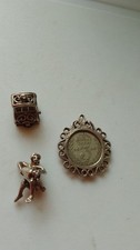 Three  Vintage Silver Charms, 1 Nuvo and I Chim + 1 Unbranded