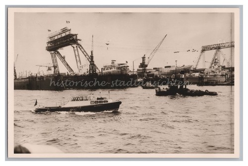 Hamburg 1962 tugboat steamer - hamburg,