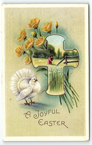 C1910 joyful easter cross - easter,