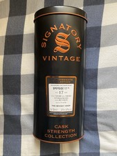 Signatory Vintage 17 Years  Empty Whisky Bottle With Tin