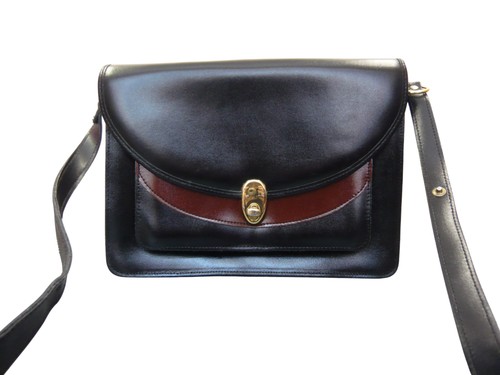 Vintage leather satchel - satchel, top
