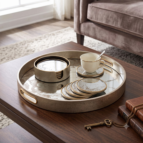 Marble effect round - marble,