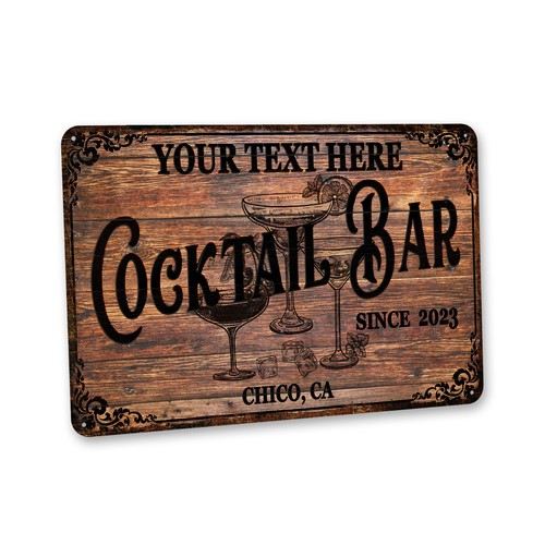 Custom cocktail bar sign - cocktail,