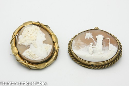 Antique cameo signed - x,