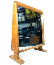 Antique Advertising Large Wooden Framed Floor Standing Shoe Shop Display Mirror