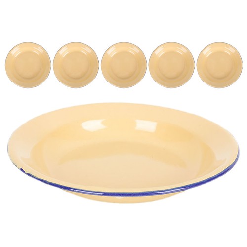6pcs enamel dinner plates set - plates,