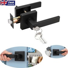 Internal Door Handle Entry Privacy Bathroom Bedroom Door Lever Lock Set W/Keys
