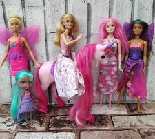 Barbie Endless Hair Unicorn & Butterfly Princess Doll Bundle Mattel DHC38