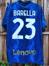 Inter Milan Home 2021/22 Football Shirt Size M Barella #23 Nike