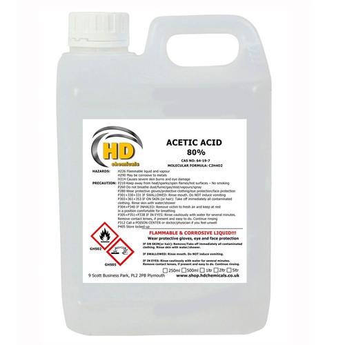 Acetic acid high purity - acetic, 80%