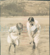 1935 Gairloch Paddling Scotland 2.2" Orig Photo Yarrow