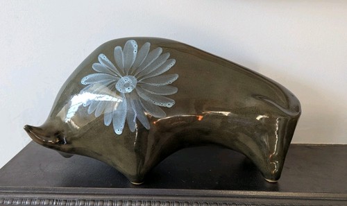 Large vintage lotus pottery - vintage,