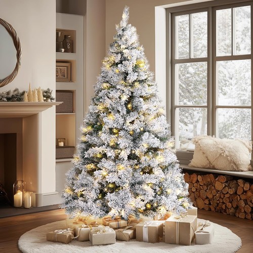 Christmas 6ft pre lit snowy - 6ft,
