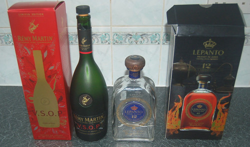 Empty brandy bottles and - empty,