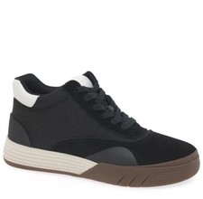 Clarks Cica Mid Older Boys Black Combination Suede Trainers Boots Uk Size 10 G