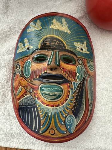 Terra cotta painted mask - cotta,
