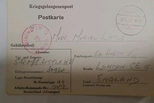 WW2 Prisoner Of War POW.  POST CARD HOME Stalag 9C Dated 1943