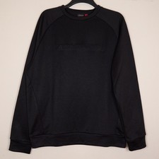 MUSTO Men's Black Evolution OSM Technical Crew Neck Embroidered Jumper XL