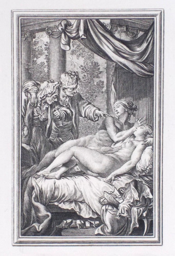 Old antique print - old,