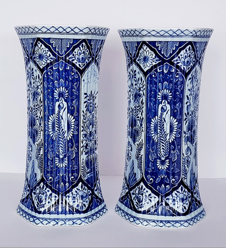 Antique delft pair - delft, huge