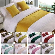 Luxury Velvet Bed Runner Scarf Bedding OR Cushion Cover Decor Bedroom Hotel Home