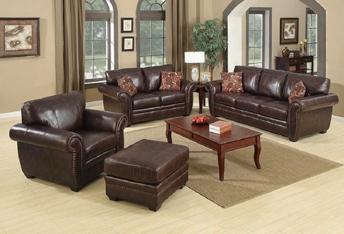 Brown leather seater 2 - 3, /