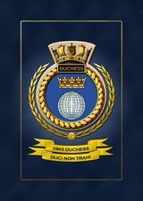 HMS DUCHESS SHIPS BADGE/CREST