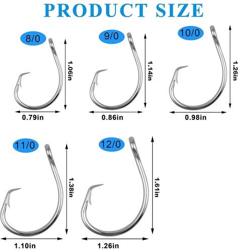 50pc tuna fishing hooks kit - 50pc,