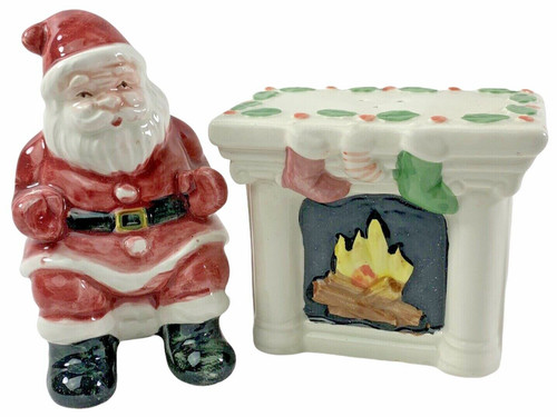 Vintage santa fireplace - vintage,